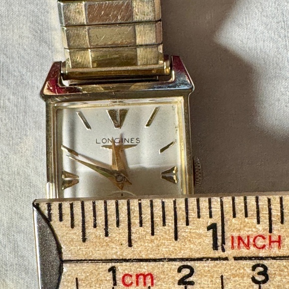 Vintage Longines Tank Style 10K Gold Filled Watch Original Box Running Swiss - Picture 8 of 13